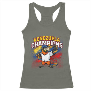 Venezuela Baseball Champions Racerback Tank Top Troupial Bird Patriotic Pride TS12 Military Green Print Your Wear