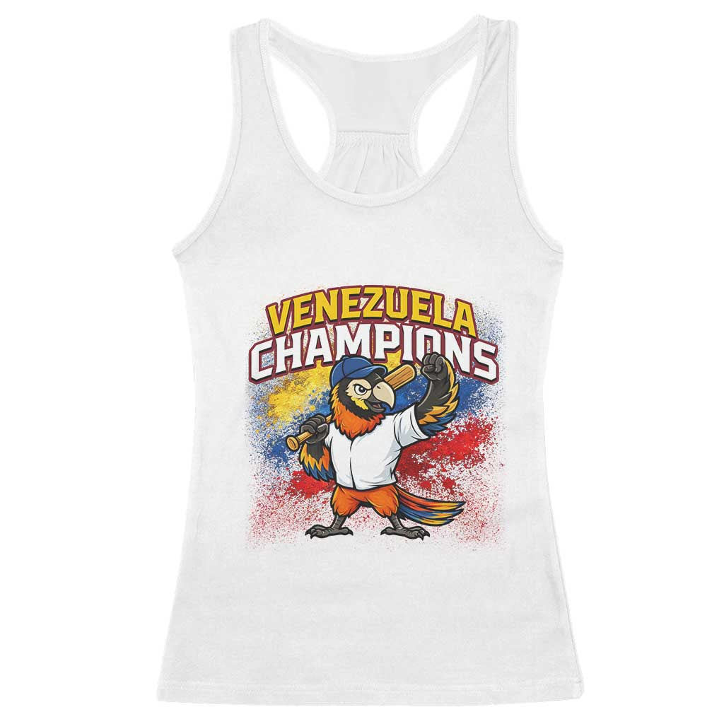Venezuela Baseball Champions Racerback Tank Top Troupial Bird Patriotic Pride TS12 White Print Your Wear