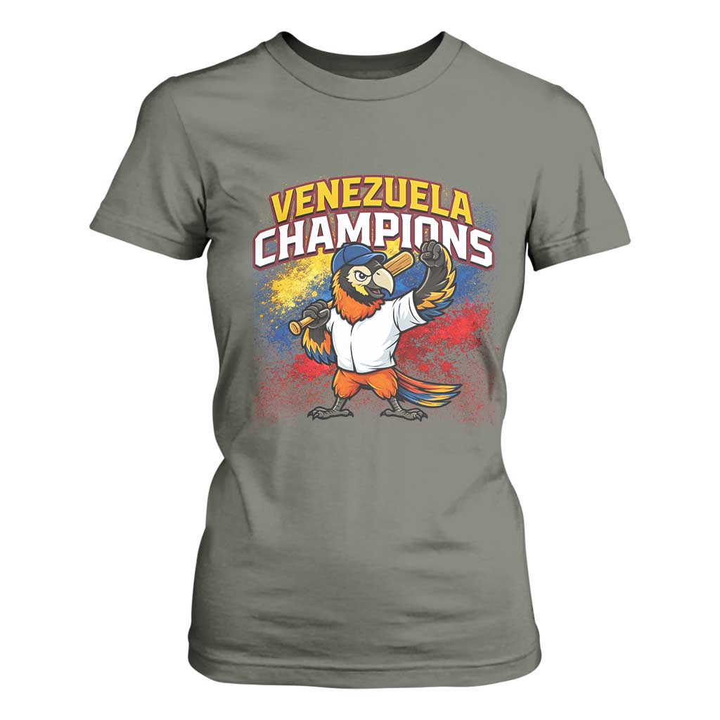 Venezuela Baseball Champions T Shirt For Women Troupial Bird Patriotic Pride TS12 Military Green Print Your Wear