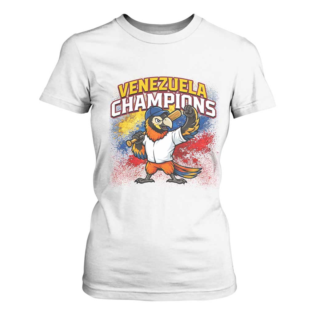 Venezuela Baseball Champions T Shirt For Women Troupial Bird Patriotic Pride TS12 White Print Your Wear