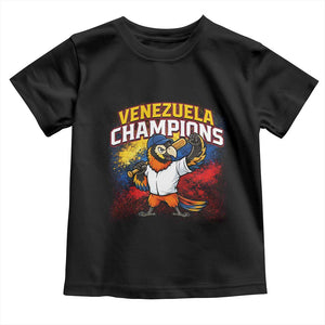 Venezuela Baseball Champions Toddler T Shirt Troupial Bird Patriotic Pride TS12 Black Print Your Wear
