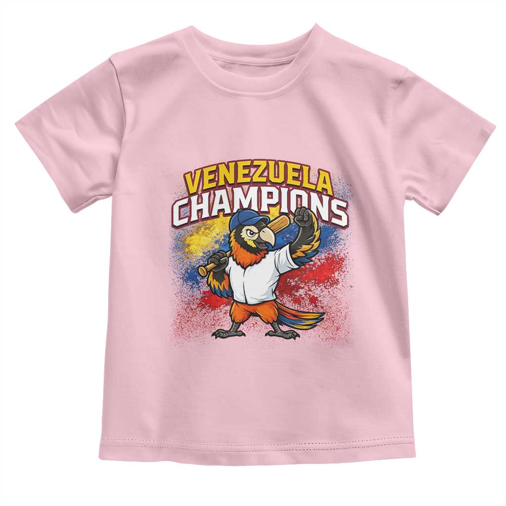 Venezuela Baseball Champions Toddler T Shirt Troupial Bird Patriotic Pride TS12 Light Pink Print Your Wear