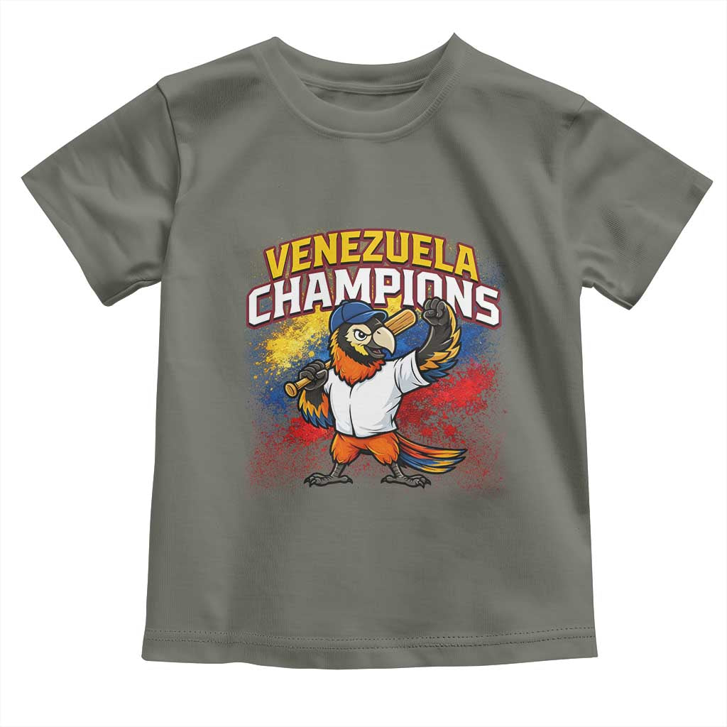 Venezuela Baseball Champions Toddler T Shirt Troupial Bird Patriotic Pride TS12 Military Green Print Your Wear