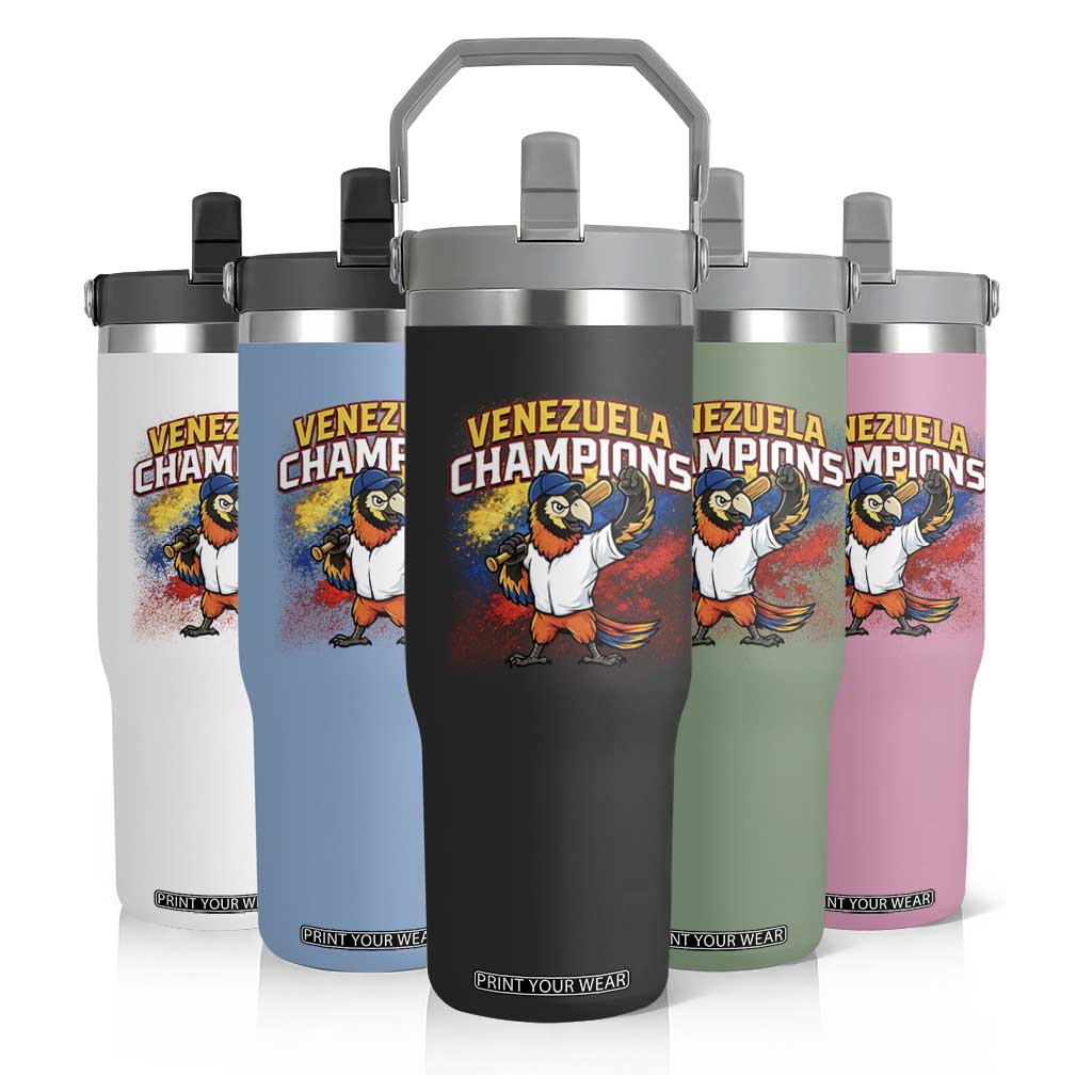 Venezuela Baseball Champions Flip Straw Tumbler Troupial Bird Patriotic Pride TS12 Print Your Wear