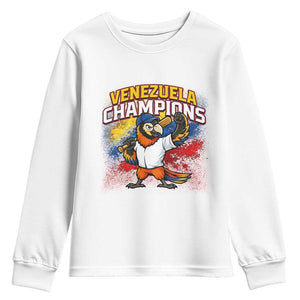 Venezuela Baseball Champions Youth Sweatshirt Troupial Bird Patriotic Pride TS12 White Print Your Wear
