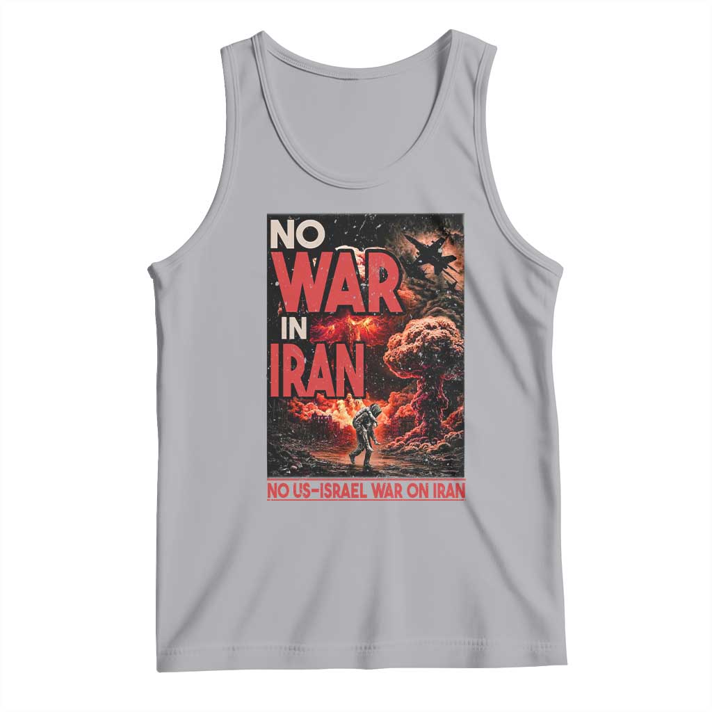 No US Israel War On Iran Tank Top Peace Not War TS12 Athletic Heather Print Your Wear
