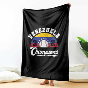 Venezuela 2026 Champions Throw Blanket Vintage 7 Stars Flag Baseball Pride