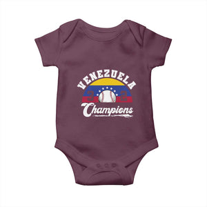 Venezuela 2026 Champions Baby Onesie Vintage 7 Stars Flag Baseball Pride