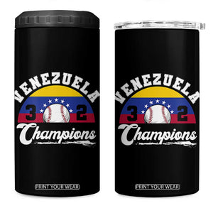 Venezuela 2026 Champions 4 in 1 Can Cooler Tumbler Vintage 7 Stars Flag Baseball Pride
