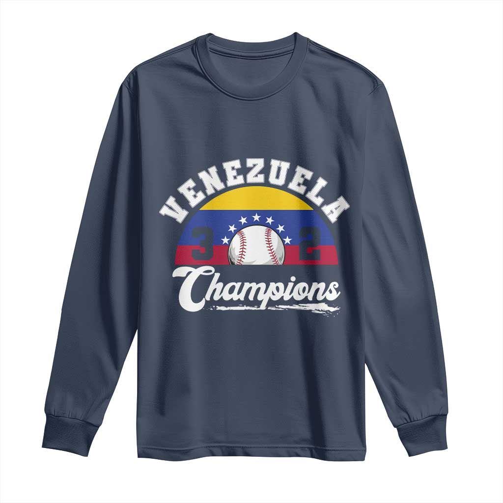 Venezuela 2026 Champions Long Sleeve Shirt Vintage 7 Stars Flag Baseball Pride