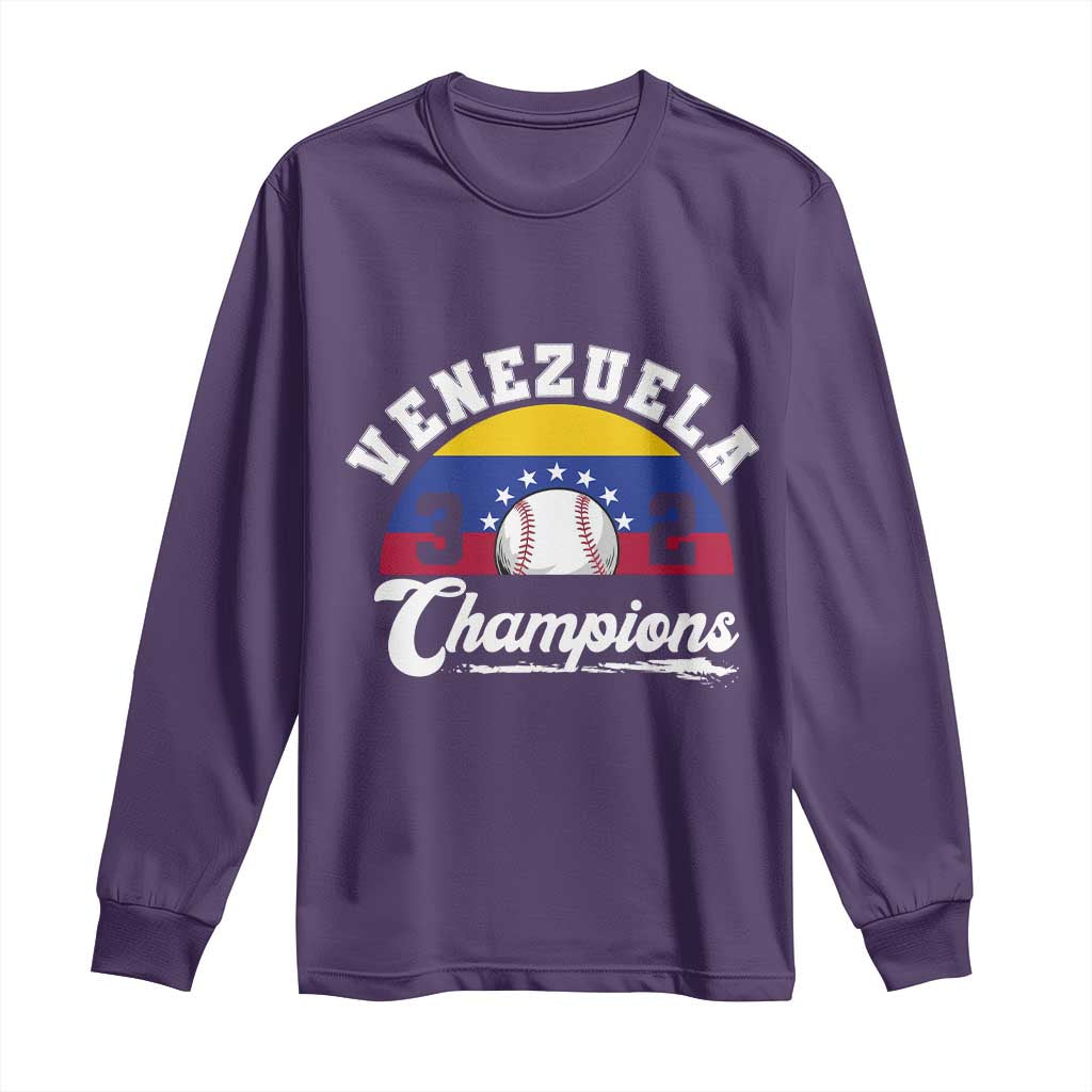 Venezuela 2026 Champions Long Sleeve Shirt Vintage 7 Stars Flag Baseball Pride