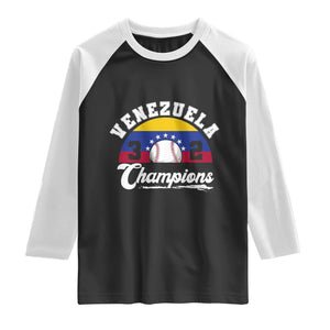 Venezuela 2026 Champions Raglan Shirt Vintage 7 Stars Flag Baseball Pride