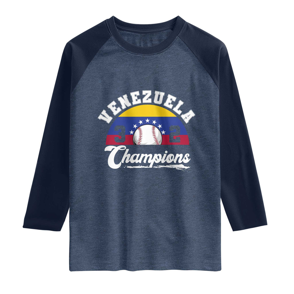 Venezuela 2026 Champions Raglan Shirt Vintage 7 Stars Flag Baseball Pride