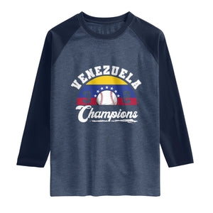 Venezuela 2026 Champions Raglan Shirt Vintage 7 Stars Flag Baseball Pride