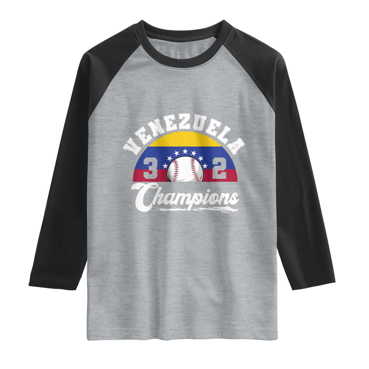 Venezuela 2026 Champions Raglan Shirt Vintage 7 Stars Flag Baseball Pride