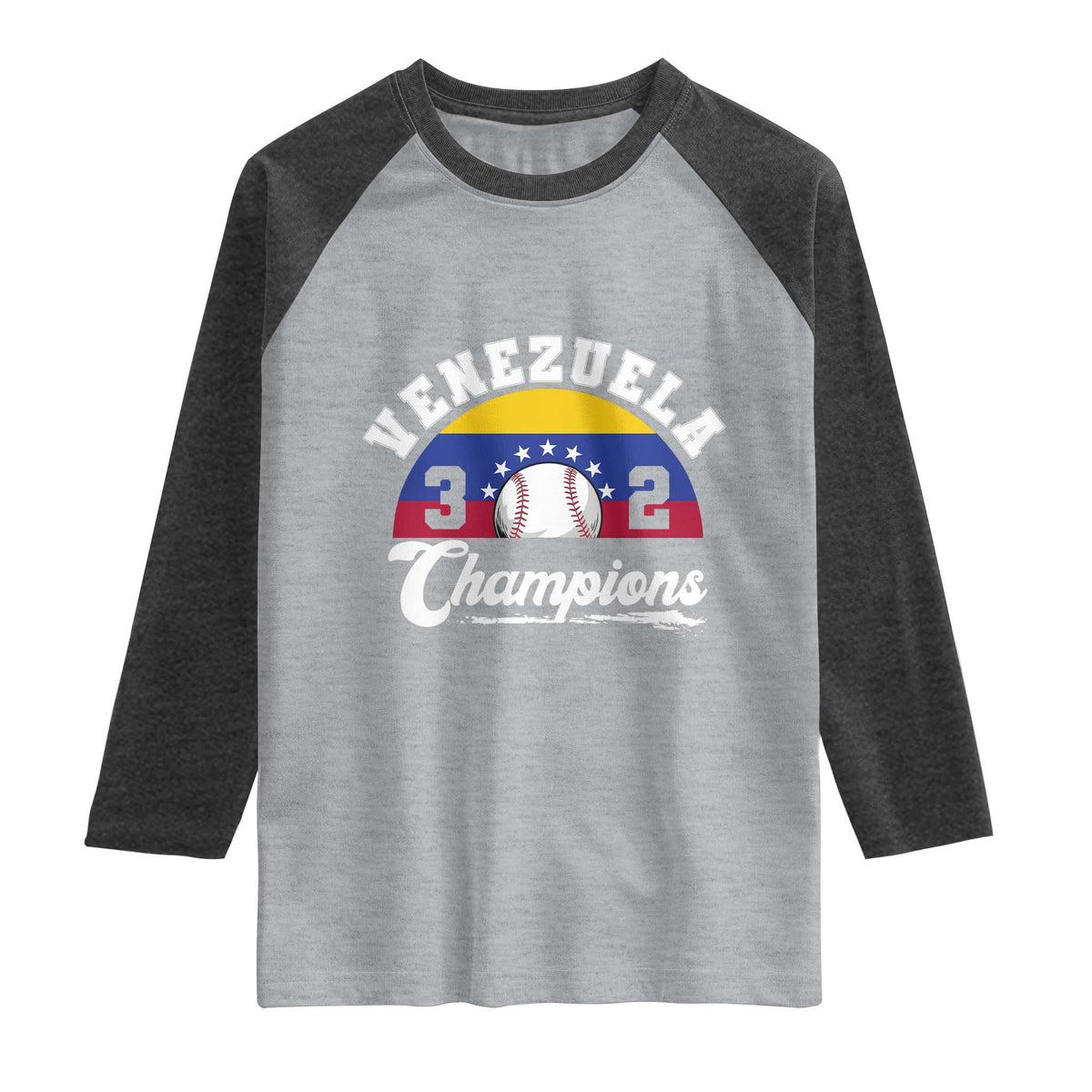 Venezuela 2026 Champions Raglan Shirt Vintage 7 Stars Flag Baseball Pride