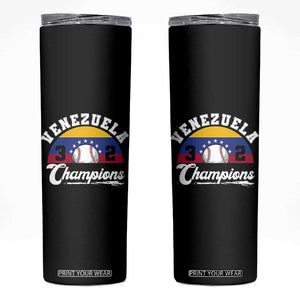 Venezuela 2026 Champions Skinny Tumbler Vintage 7 Stars Flag Baseball Pride
