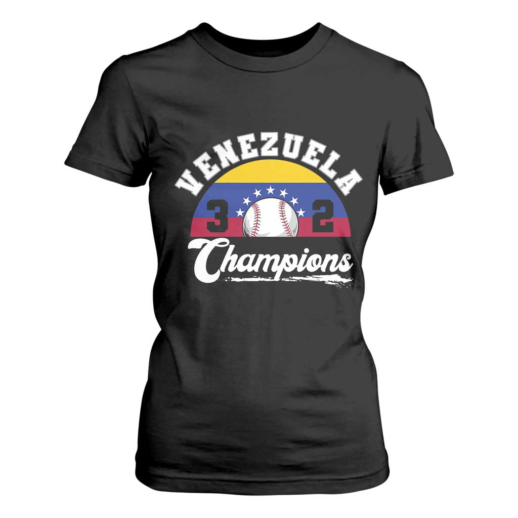 Venezuela 2026 Champions T Shirt For Women Vintage 7 Stars Flag Baseball Pride