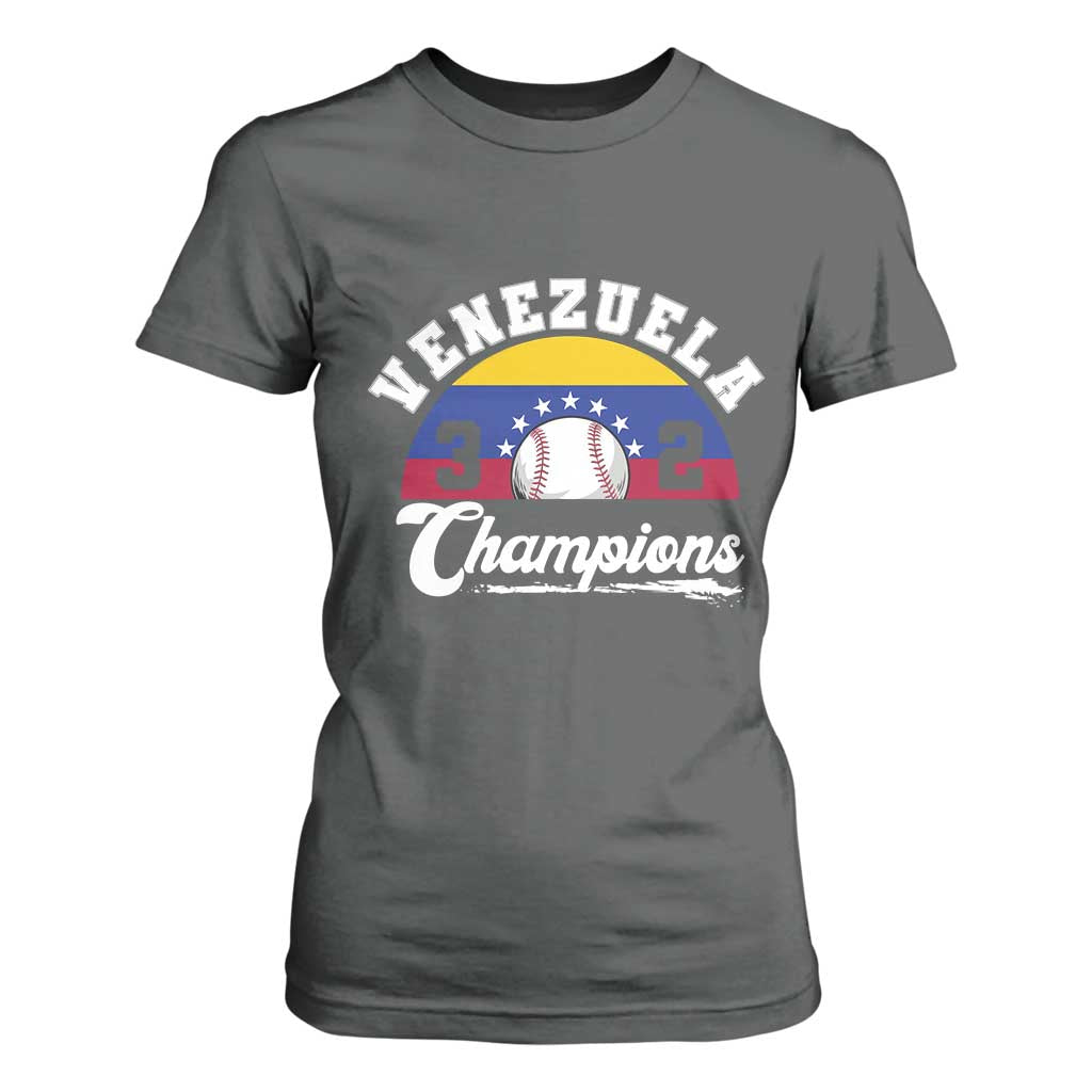 Venezuela 2026 Champions T Shirt For Women Vintage 7 Stars Flag Baseball Pride