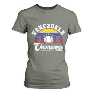 Venezuela 2026 Champions T Shirt For Women Vintage 7 Stars Flag Baseball Pride