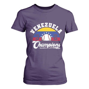 Venezuela 2026 Champions T Shirt For Women Vintage 7 Stars Flag Baseball Pride