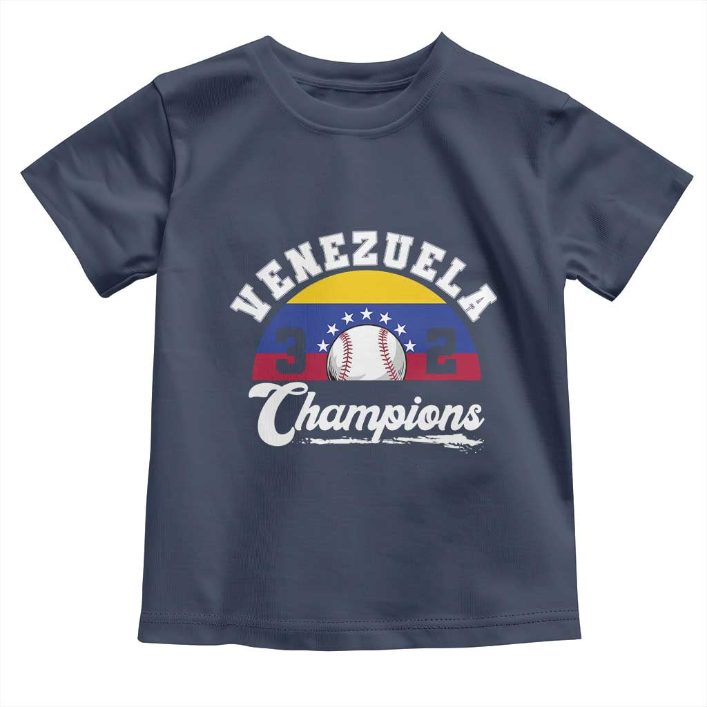 Venezuela 2026 Champions Toddler T Shirt Vintage 7 Stars Flag Baseball Pride
