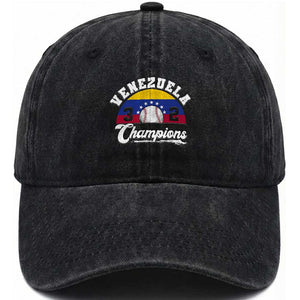 Venezuela 2026 Champions Washed Cotton Baseball Cap Vintage 7 Stars Flag Baseball Pride