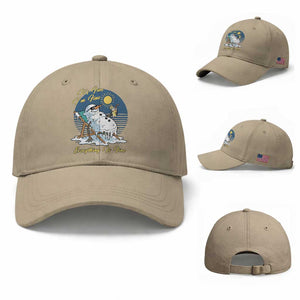 Melting Snowman Christmas In July Baseball Cap It Is Fine Everything Is Fine TS12 Baseball Cap Universal Fit Khaki Print Your Wear