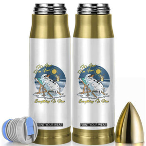 Melting Snowman Christmas In July Bullet Tumbler It Is Fine Everything Is Fine TS12 White Print Your Wear