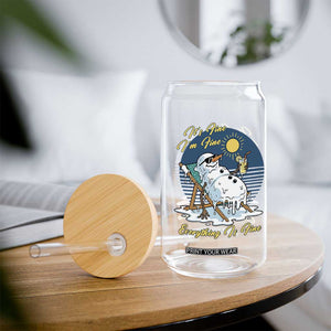 Melting Snowman Christmas In July Glass Can It Is Fine Everything Is Fine TS12 Print Your Wear