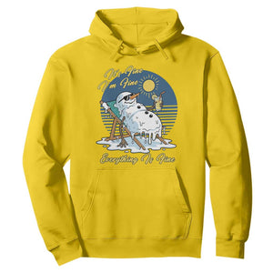 Melting Snowman Christmas In July Hoodie It Is Fine Everything Is Fine