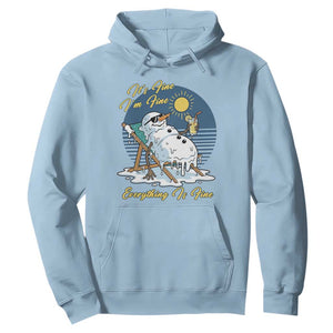 Melting Snowman Christmas In July Hoodie It Is Fine Everything Is Fine