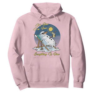 Melting Snowman Christmas In July Hoodie It Is Fine Everything Is Fine