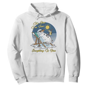 Melting Snowman Christmas In July Hoodie It Is Fine Everything Is Fine