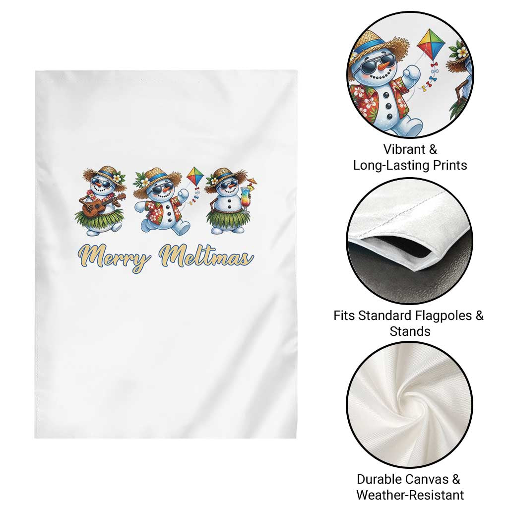 Funny Hawaiian Snowman Summer Graphic Garden Flag Merry Meltmas TS12 Print Your Wear