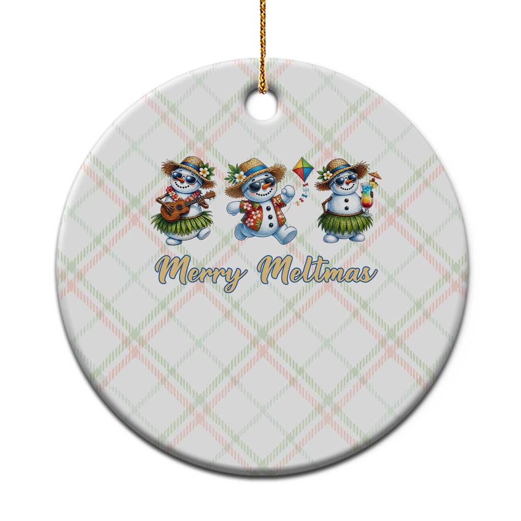 Funny Hawaiian Snowman Summer Graphic Ceramic Ornament Merry Meltmas TS12 1pc Christmas Plaid Print Your Wear