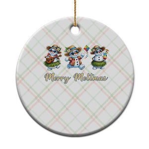 Funny Hawaiian Snowman Summer Graphic Ceramic Ornament Merry Meltmas TS12 1pc Christmas Plaid Print Your Wear