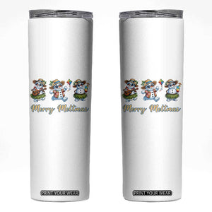 Funny Hawaiian Snowman Summer Graphic Skinny Tumbler Merry Meltmas TS12 White Print Your Wear