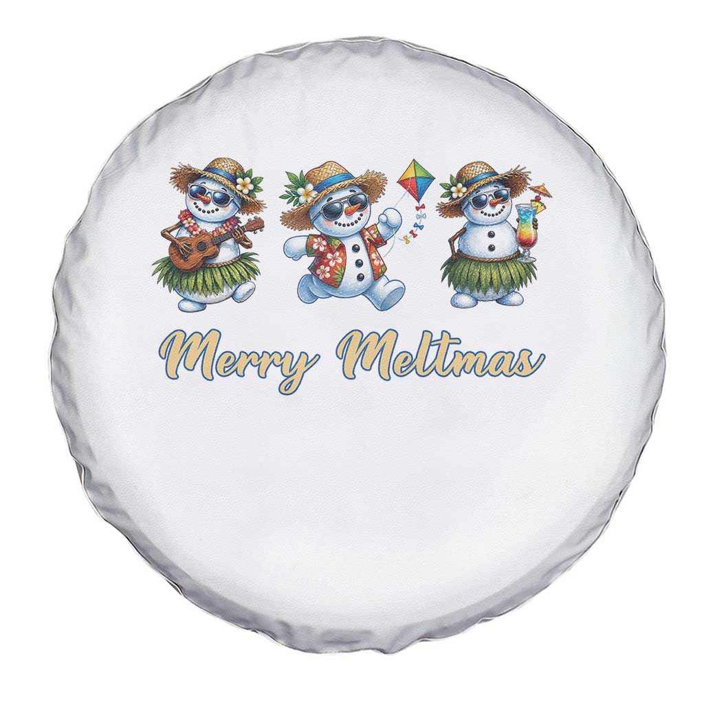 Funny Hawaiian Snowman Summer Graphic Spare Tire Cover Merry Meltmas TS12 Print Your Wear