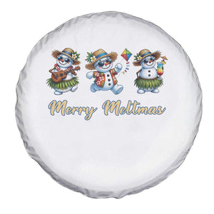 Funny Hawaiian Snowman Summer Graphic Spare Tire Cover Merry Meltmas TS12 Print Your Wear