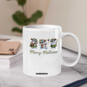 Funny Hawaiian Snowman Summer Graphic Coffee Mug Merry Meltmas TS12 Print Your Wear