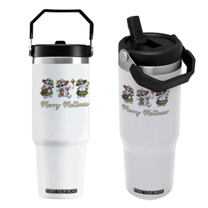 Funny Hawaiian Snowman Summer Graphic Flip Straw Tumbler Merry Meltmas TS12 One Size: 30 oz White Print Your Wear