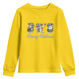 Funny Hawaiian Snowman Summer Graphic Youth Sweatshirt Merry Meltmas TS12 Daisy Print Your Wear
