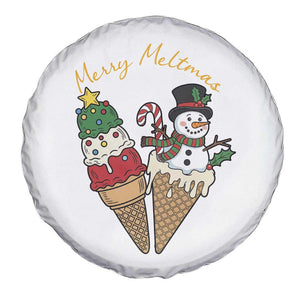 Christmas In July Ice Cream Snowman Graphic Spare Tire Cover Merry Meltmas TS12 Print Your Wear