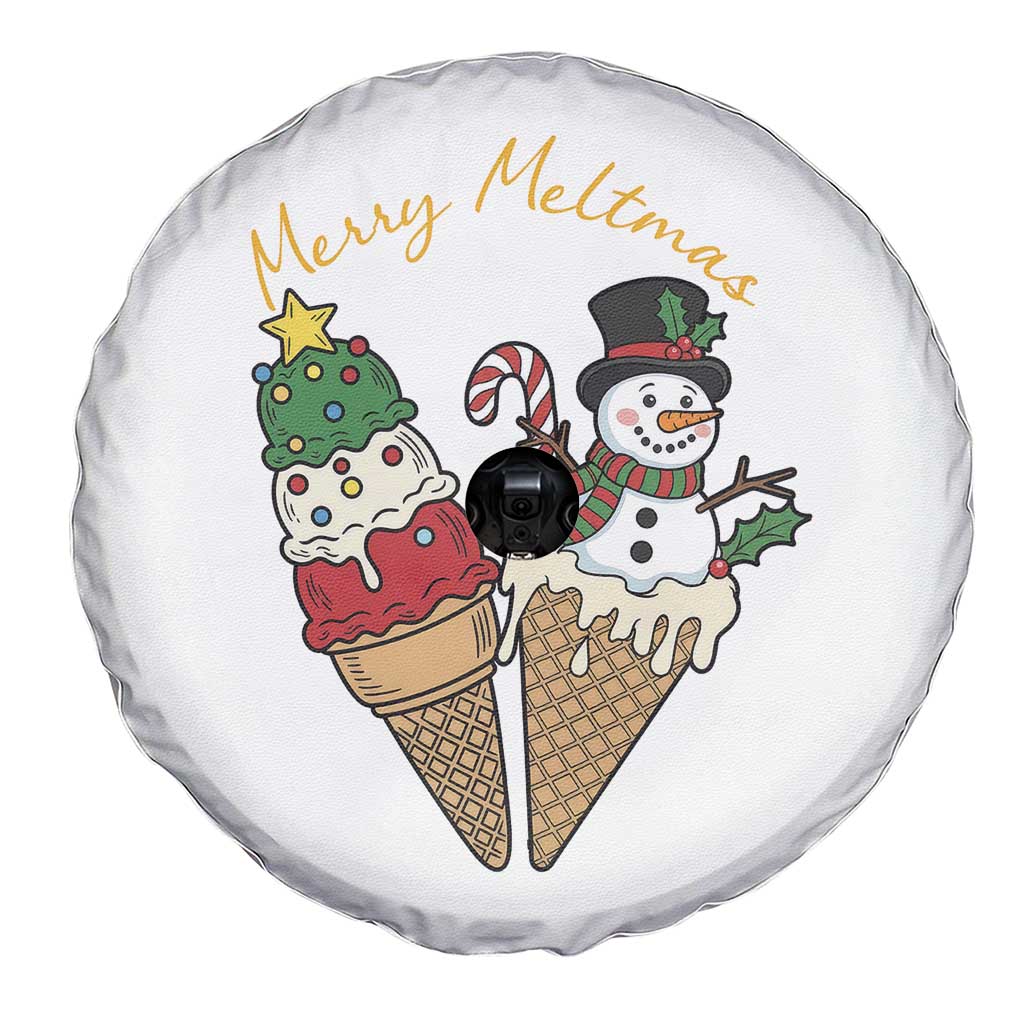 Christmas In July Ice Cream Snowman Graphic Spare Tire Cover Merry Meltmas TS12 Print Your Wear