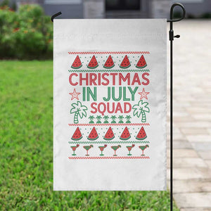 Christmas In July Squad Garden Flag Tropical Beach Party Graphic