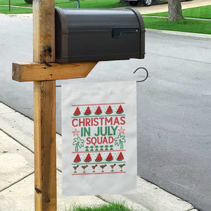 Christmas In July Squad Garden Flag Tropical Beach Party Graphic