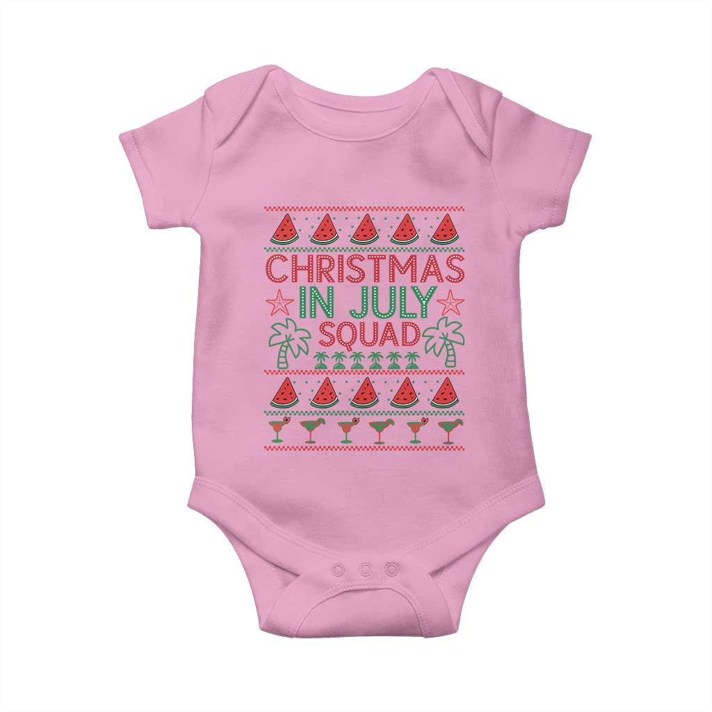 Christmas In July Squad Baby Onesie Tropical Beach Party Graphic