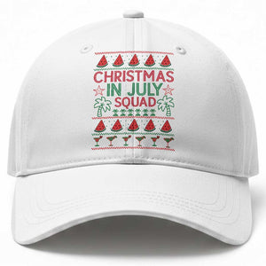 Christmas In July Squad Baseball Cap Tropical Beach Party Graphic