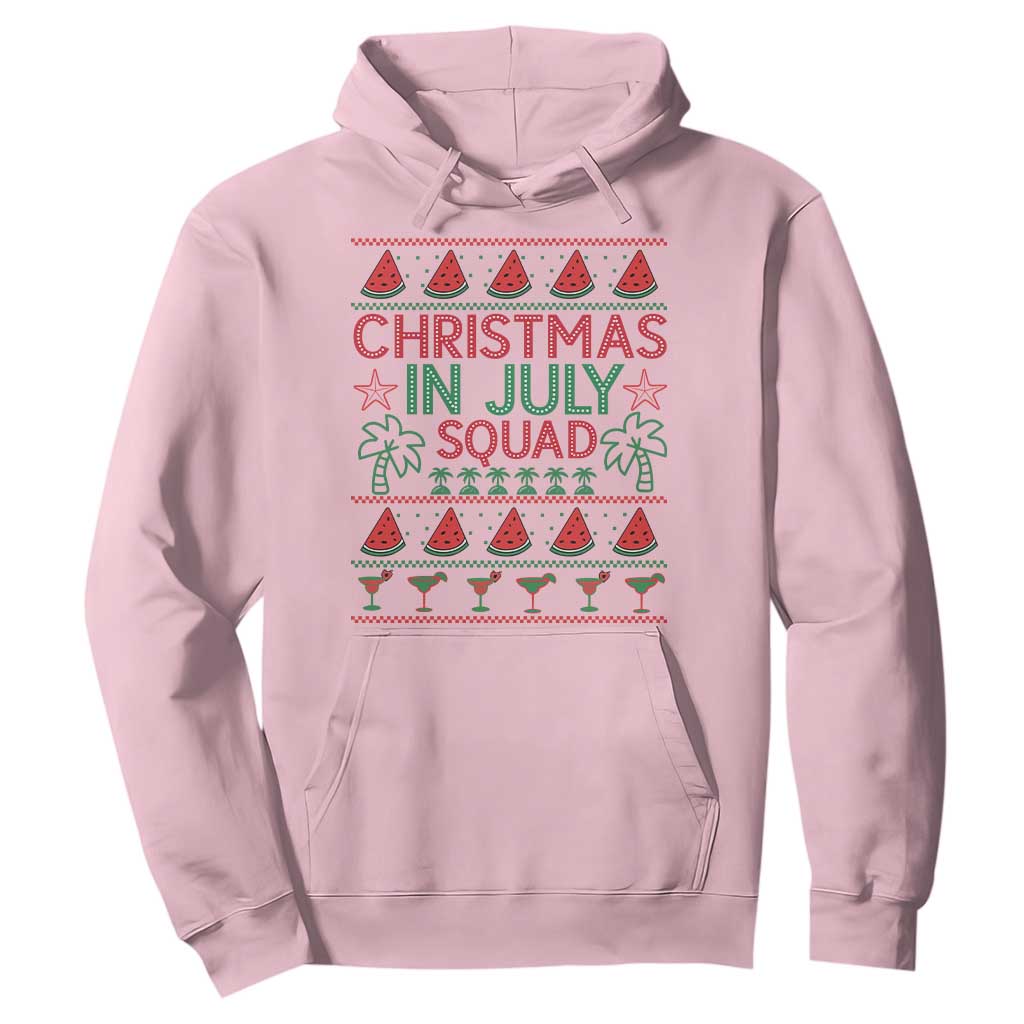 Christmas In July Squad Hoodie Tropical Beach Party Graphic TS12 Light Pink Print Your Wear